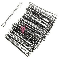 Agrafe pentru par AMT022 Negre, 200 bucati, 2 marimi 4.5-6.5 cm